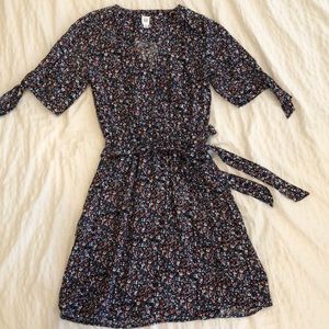 Gap floral wrap dress